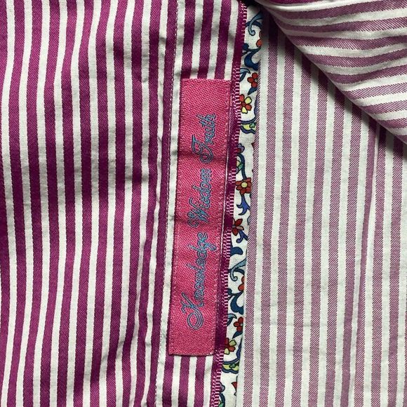 Robert Graham Modern Americana Premium Stripe Shirt Mens XL Red Fitted Flip Cuff - Picture 2 of 12